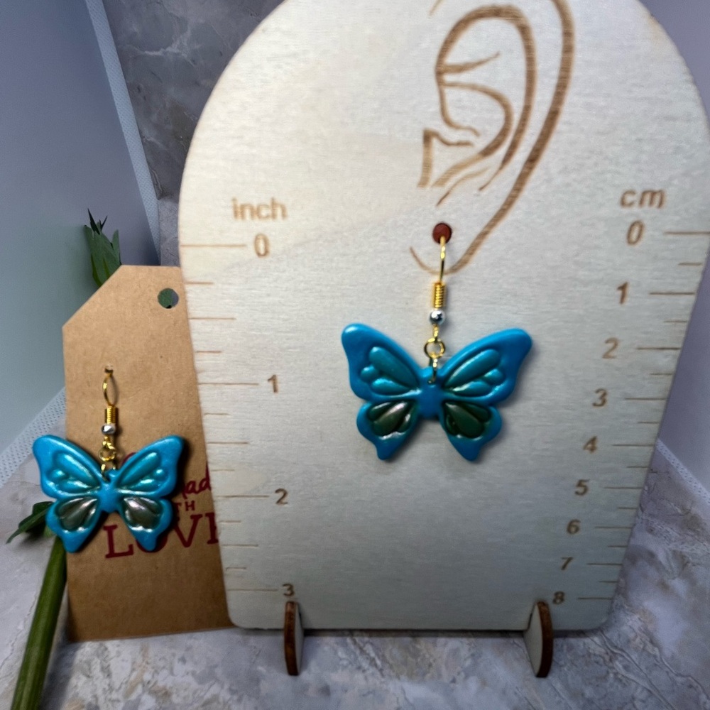 Butterfly Earrings. - Picture 2 of 2